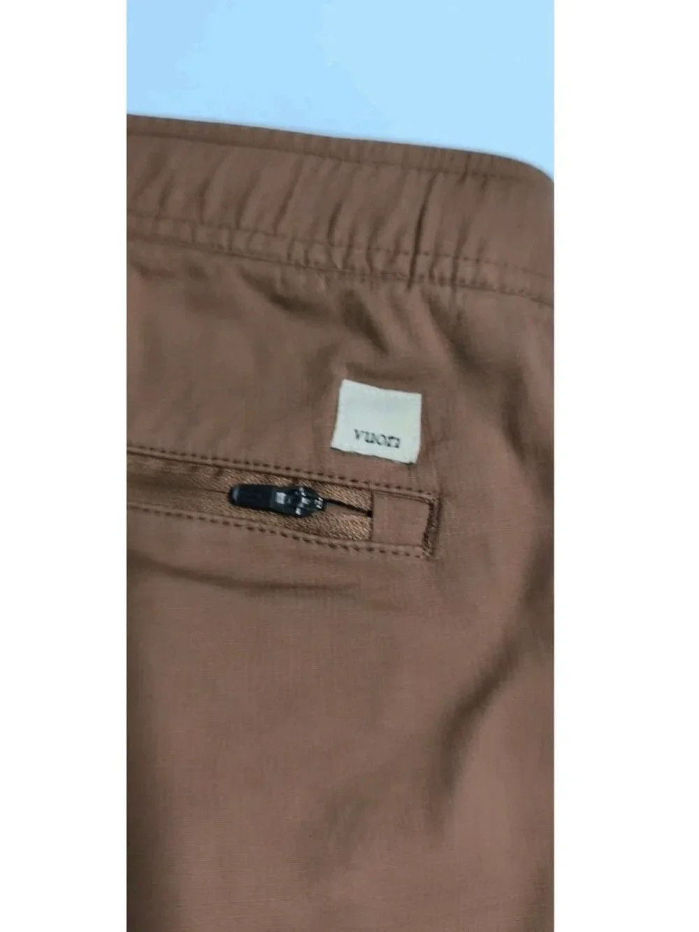 Vuori Ripstop Climber Pants Men's W34 Rust Terracotta Drawstring Zip Pocket